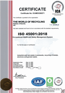 ISO 14001 Certificate