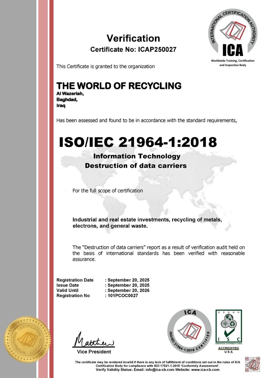 ISO 9001 Certificate